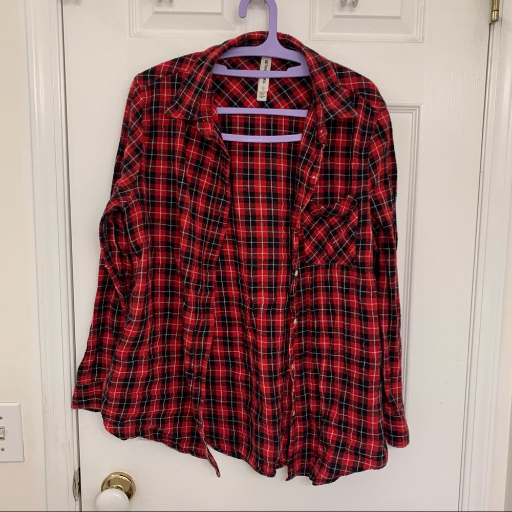 Bethany Mota x Aeropostale Red Flannel with Studs
